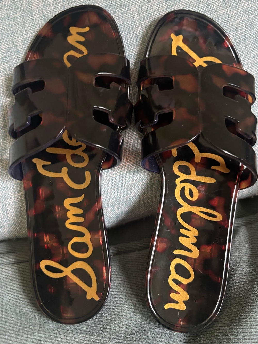 Sam Edelman Bay Jelly Sandals Size 6 – Tortoise NWOT Never Worn Resort Chic🤎